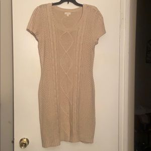 Tan Sweater Dress
